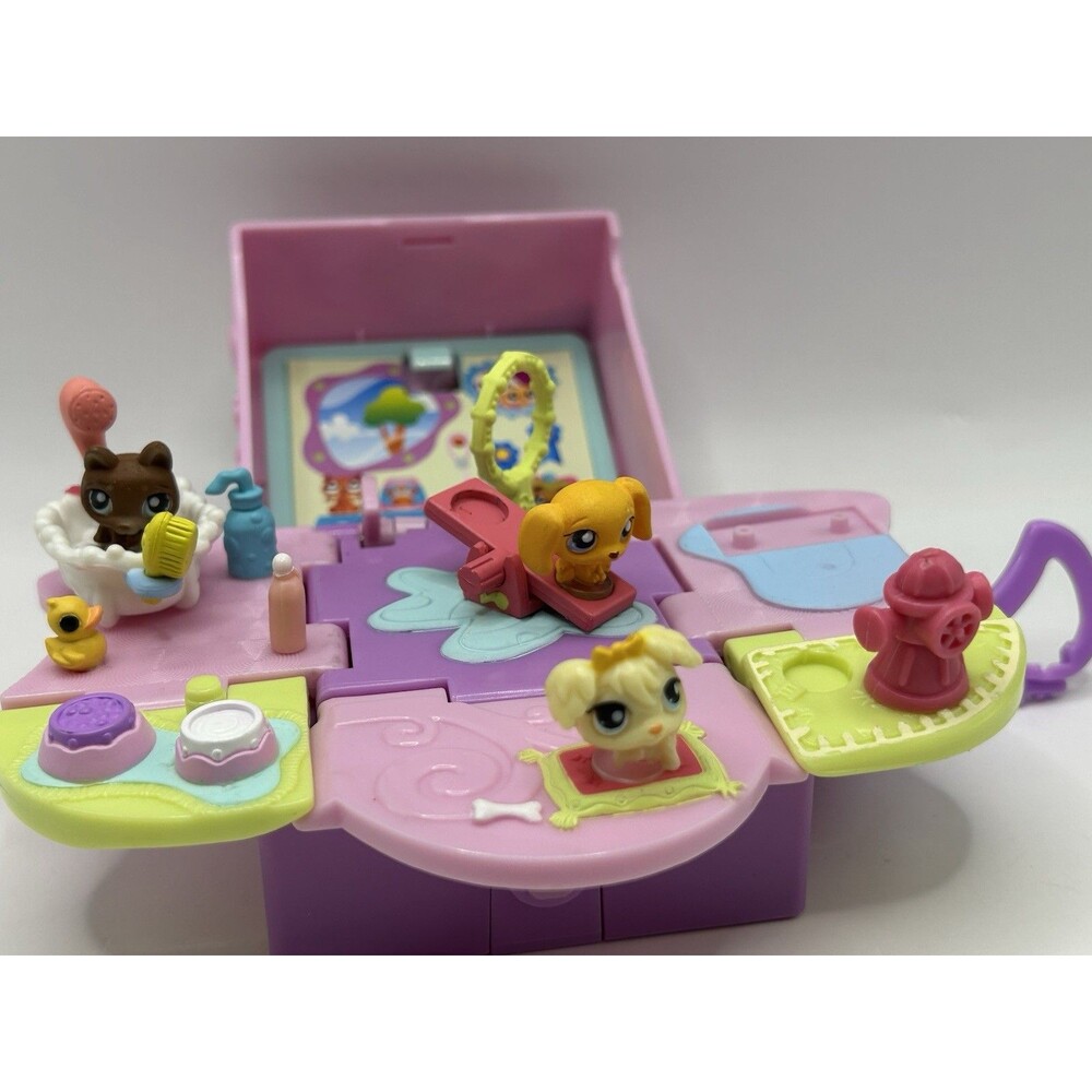 Littlest Pet Shop LPS Teeniest Tiniest Pop-Up Play Set Puppy Dogs Pups Authentic - Picture 14 of 16